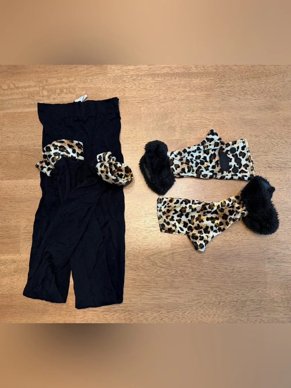 Sassy Spots Leopard Print Costume Girls Size XL Cat Feline Hooded Dress EUC